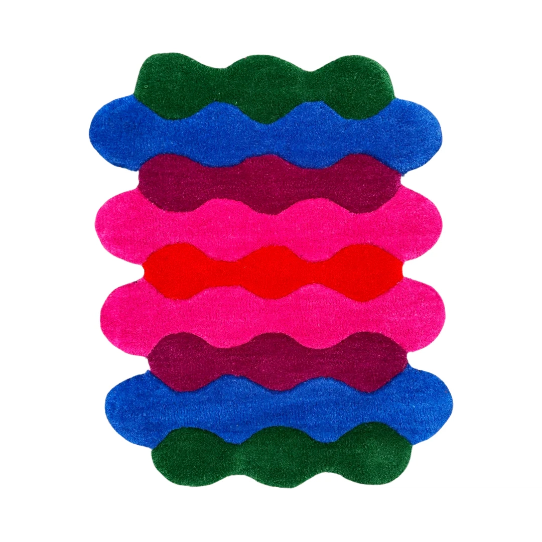 Tapis Olga petit format. Dimensions : 43/54 cm. Laine de nouvelle Zélande