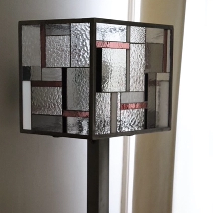 Lampe année 30, Vitrail