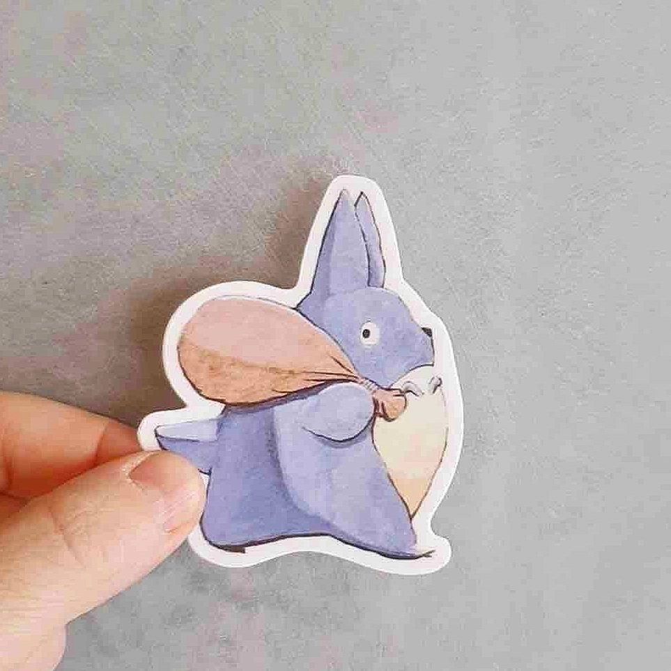 Sticker illustré Totoro à l’aquarelle