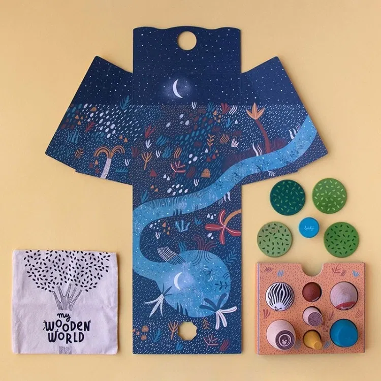 Jeu libre en bois "My wooden world" - Savane