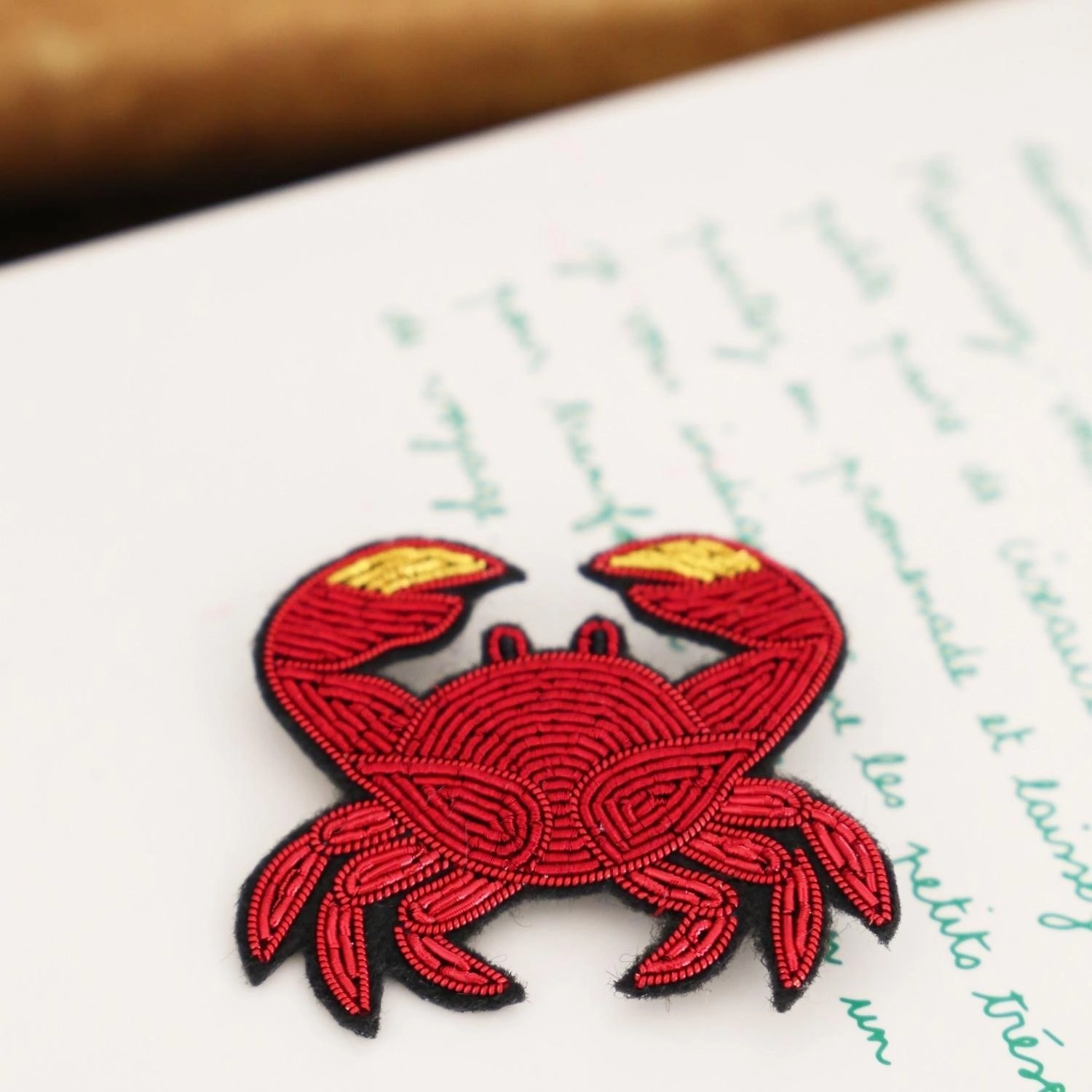 Crab brooch (gift)