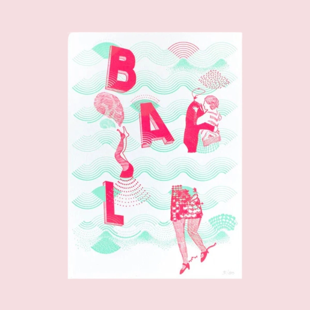 Artiste : Daniella. Affiche 19,4 x 27,6 cm. Papier 300g extra blanc. Série limitée à 100 exemplaires numérotés. Impression letterpress à Paris