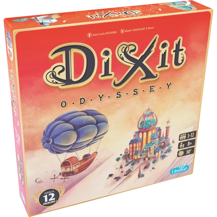 Des images de rêve… Dixit Odyssey, c’est LE jeu de société d’association d’images. Pour trouver de nouveaux moyens de communiquer, partager des moments d’émotion ou simplement se retrouver, Dixit Odyssey est idéal. Autour de 84 cartes illustrées, tentez de mieux comprendre les autres et… Vous-même. Cette édition indépendante permet de jouer jusqu’à 12 personnes.