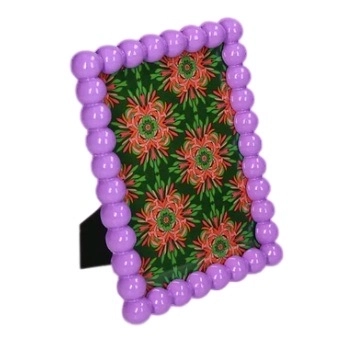Cadre perles violet