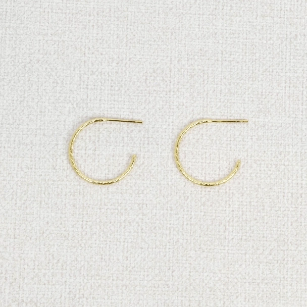 Petites créoles en acier inoxydable doré Tonia