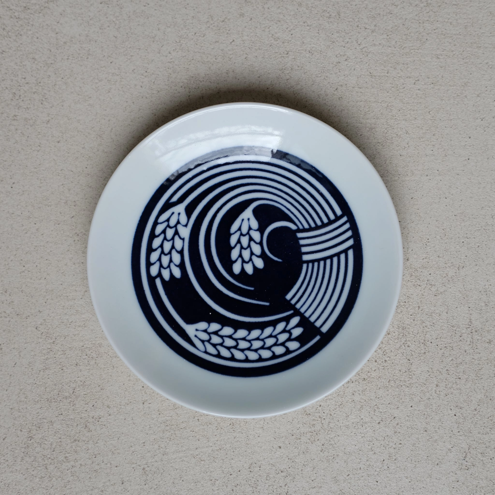 Assiette en porcelaine D 10,8cm "Riz"