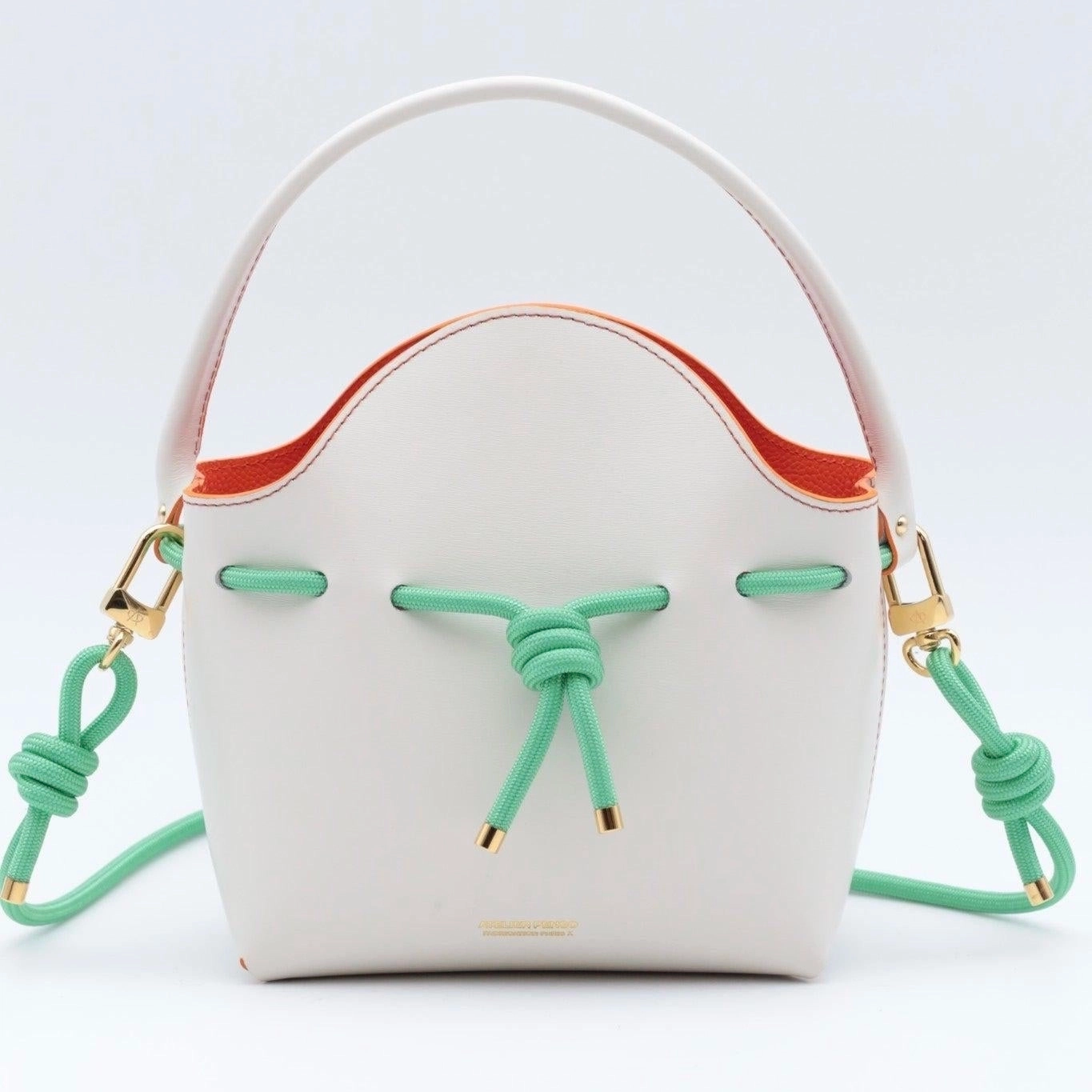 Mini Sac Seau Cuir - MINI BUCKET - Blanc