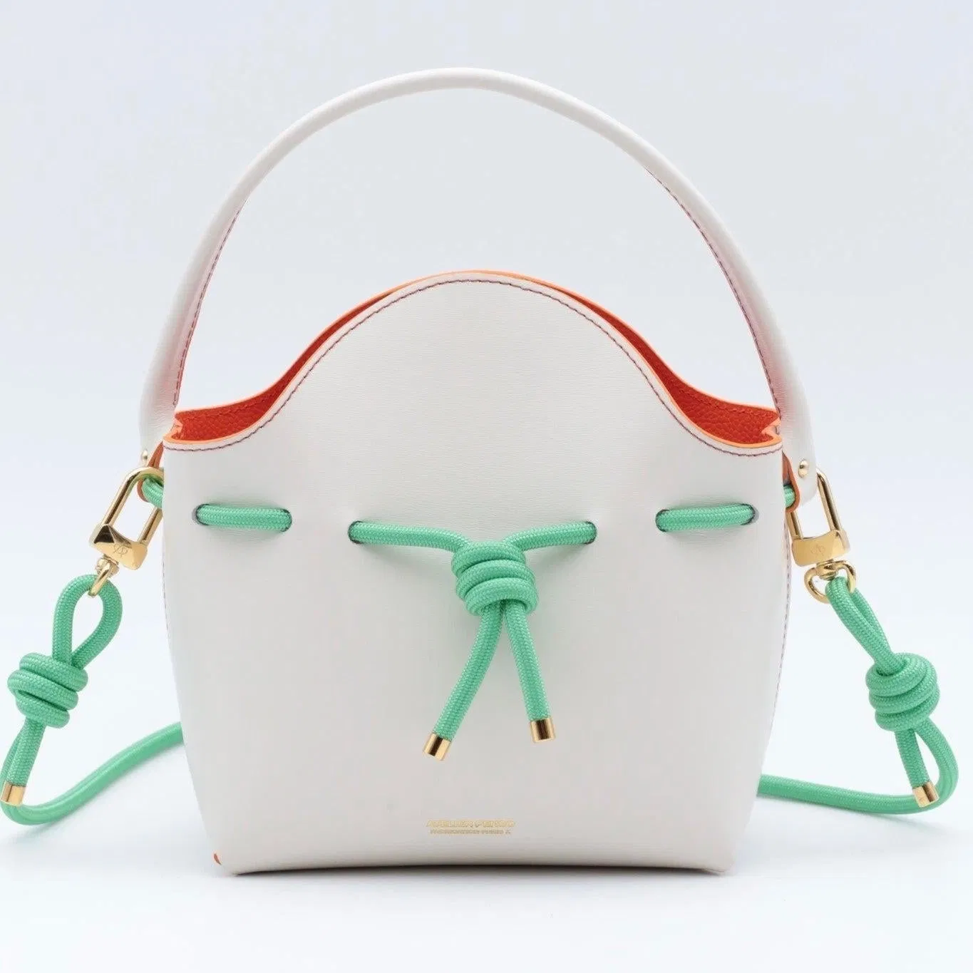 Mini Sac Seau Cuir - MINI BUCKET - Blanc