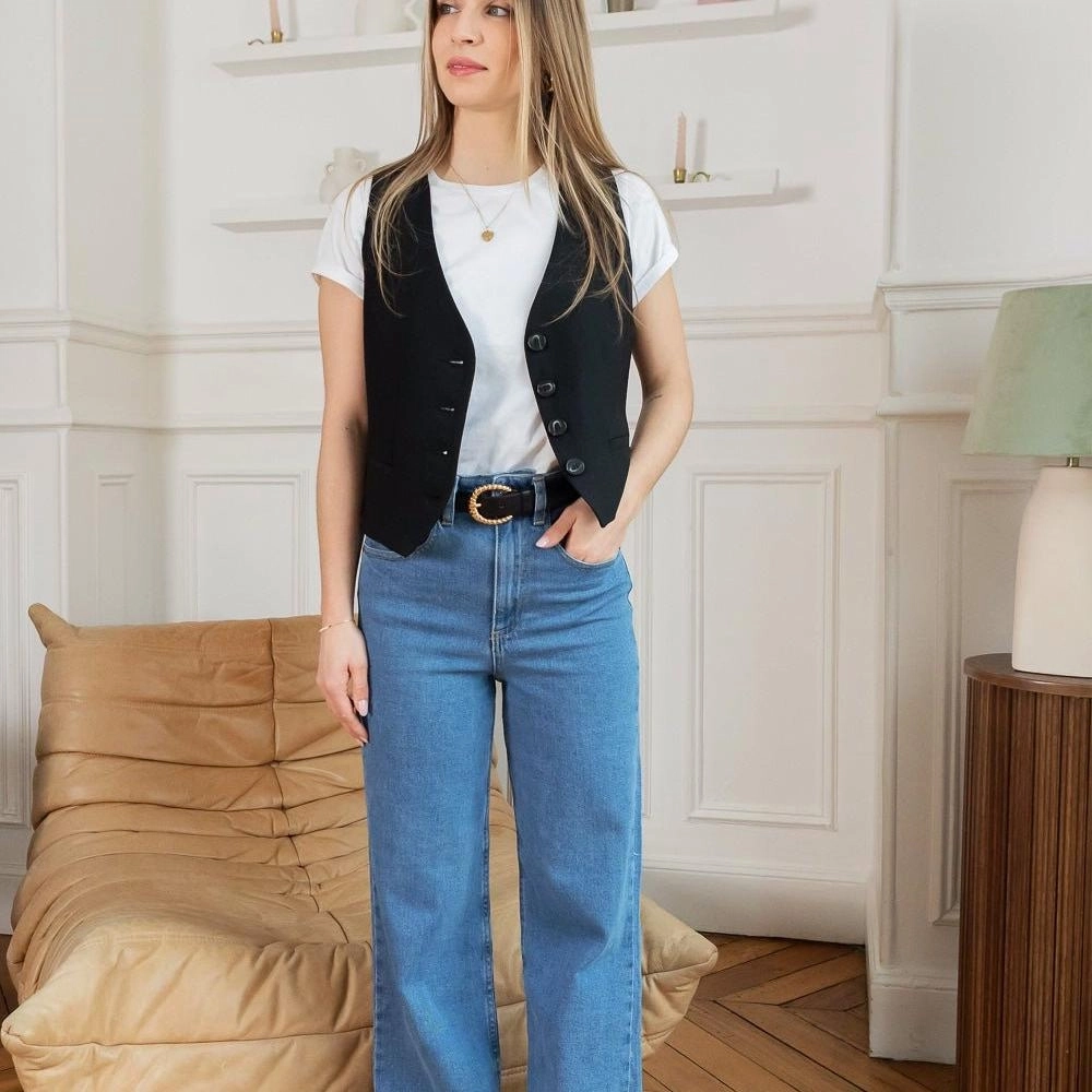 Audrey wide jeans - denim blue