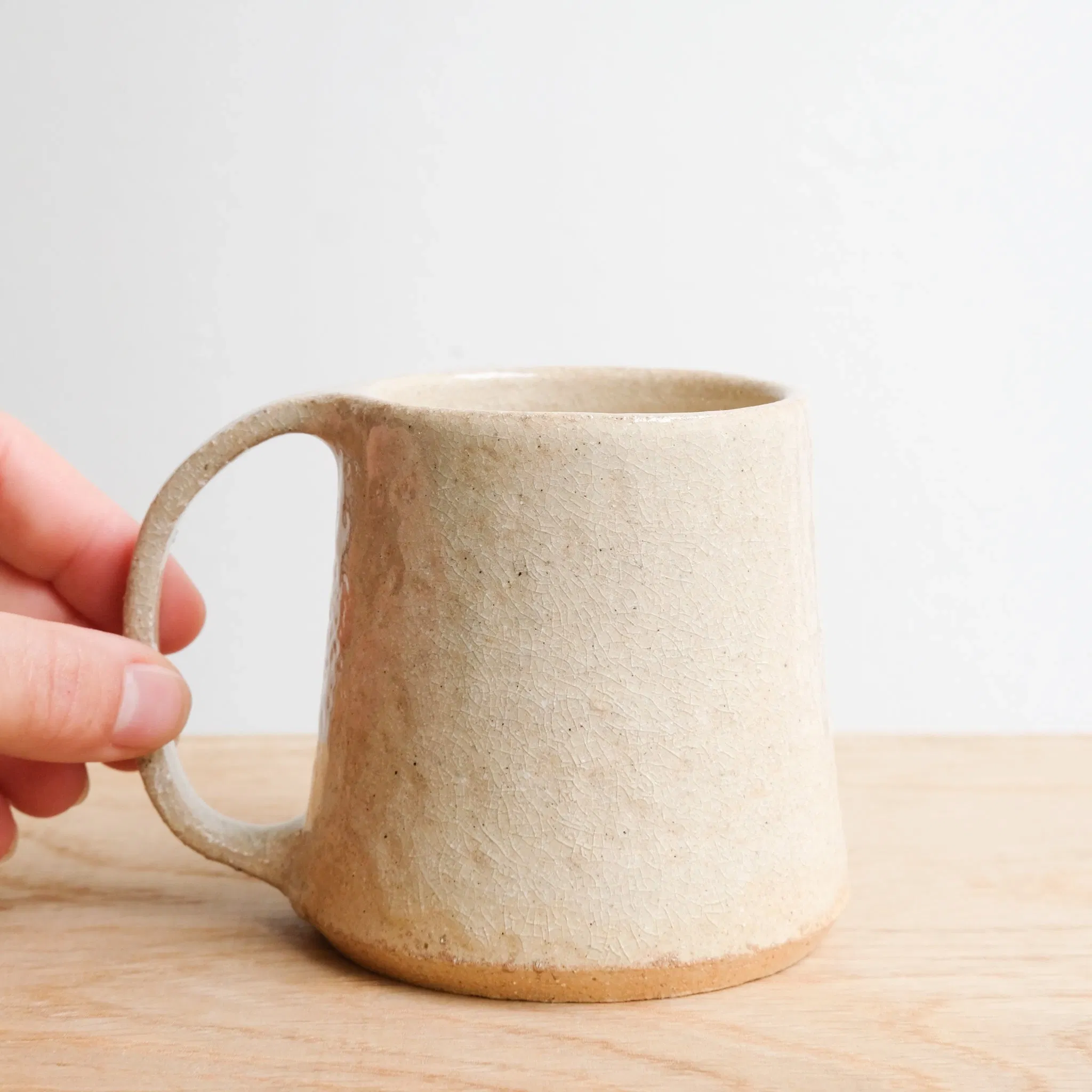 Mug en grès 200 ml - beige vanille