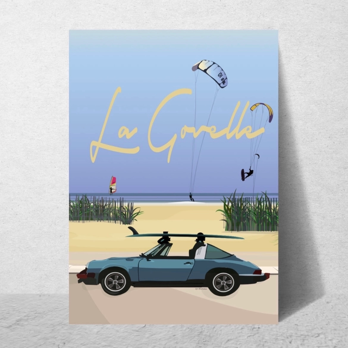 Affiche 30x40; papier 300g, en papier de création haut-de-gamme (disponible en version carte postale, A4, 30X40)