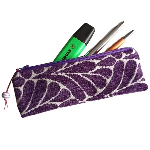Mini Trousse Jacquard velours violet