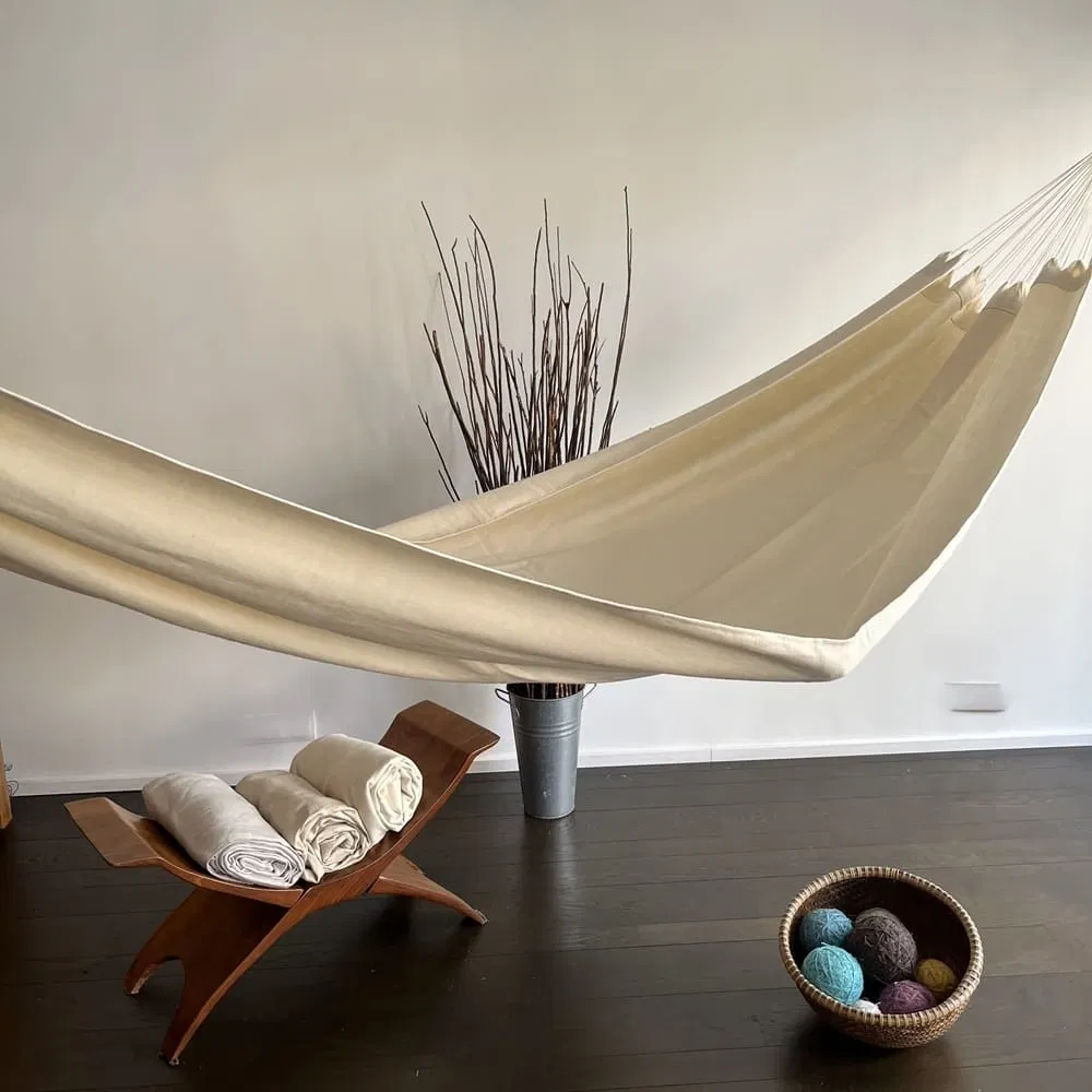 Hamac d’intérieur en lin neige