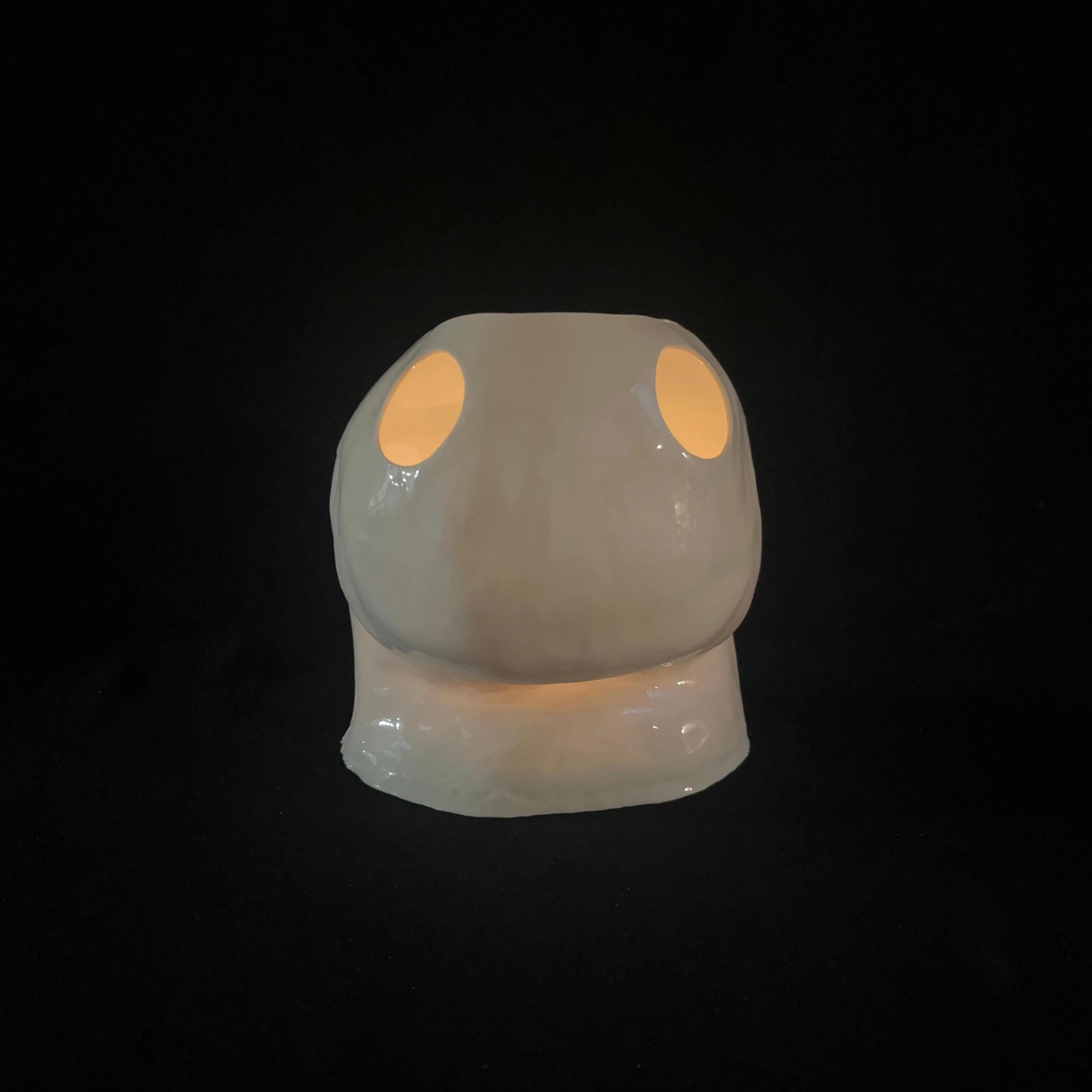 Photophore, porcelaine émaillée