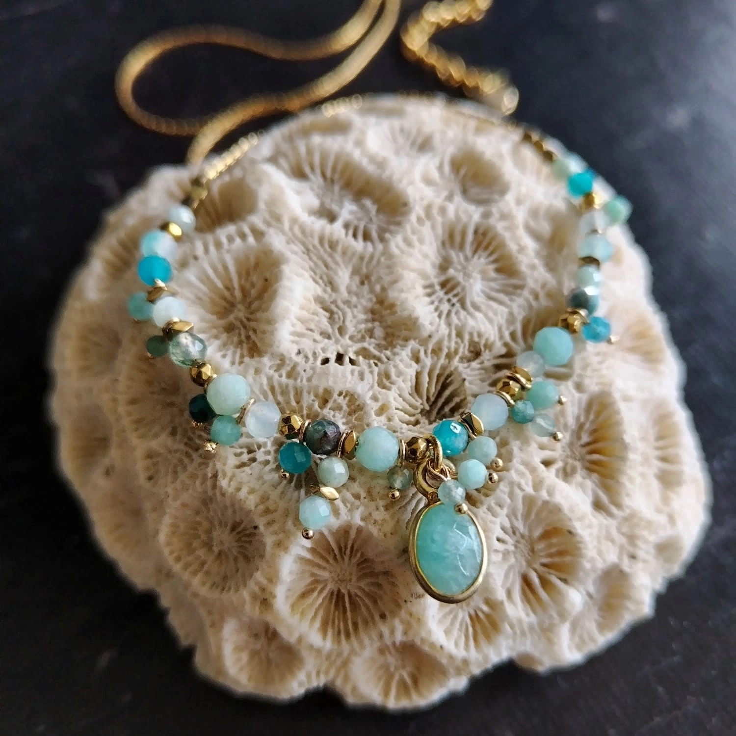 Collier en amazonites