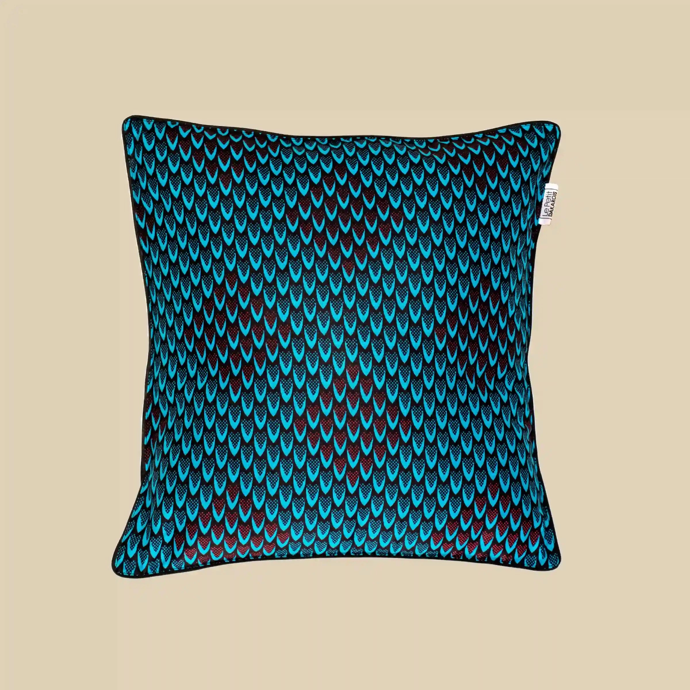 Coussin Wax Pikine Lagon