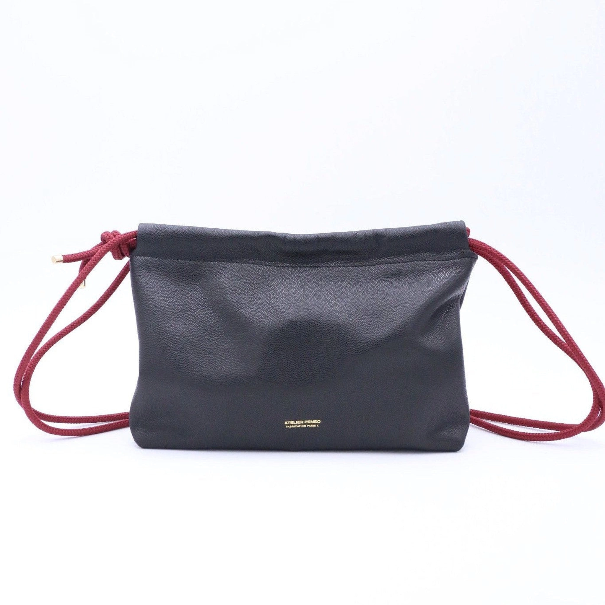 Sac Cuir Crossbody - LUTÈCE - Noir Caviar