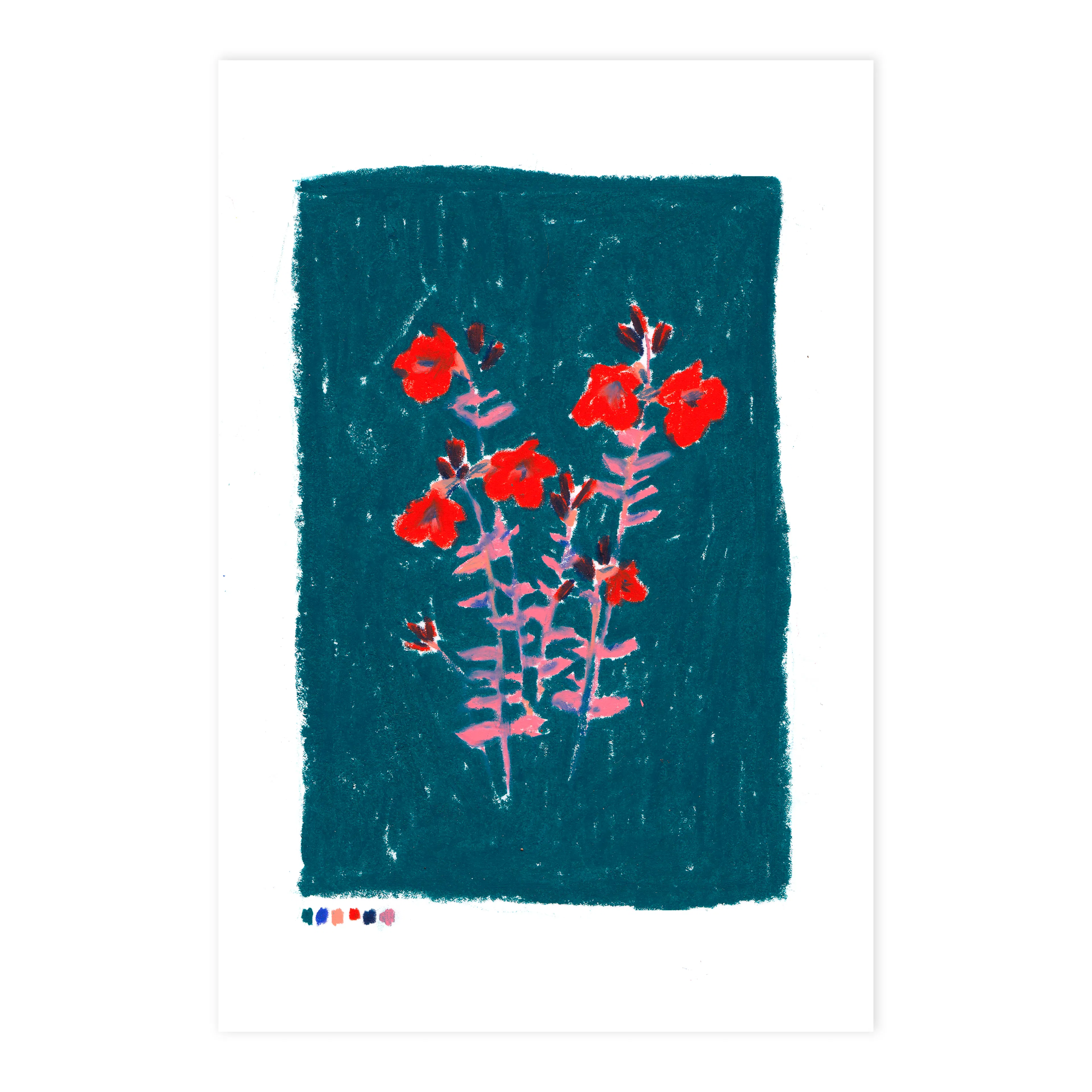 Carte postale de l'été 2022.
Extrait du jardin breton de Chloé.
Format 13x18 cm.
Tirage à encres pigmentaires sur papier Premium matt 305gr.
Numéroté et signé à la main.
Edition limitée à 30 exemplaires.
Vendu non encadré.