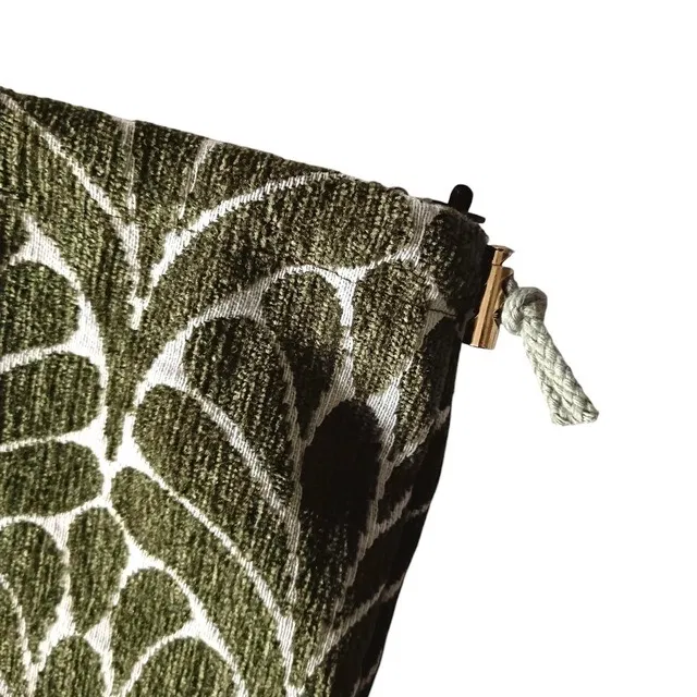 Petite pochette bandoulière Jacquard velours vert / Pochette bourse/Pochette Tapisserie