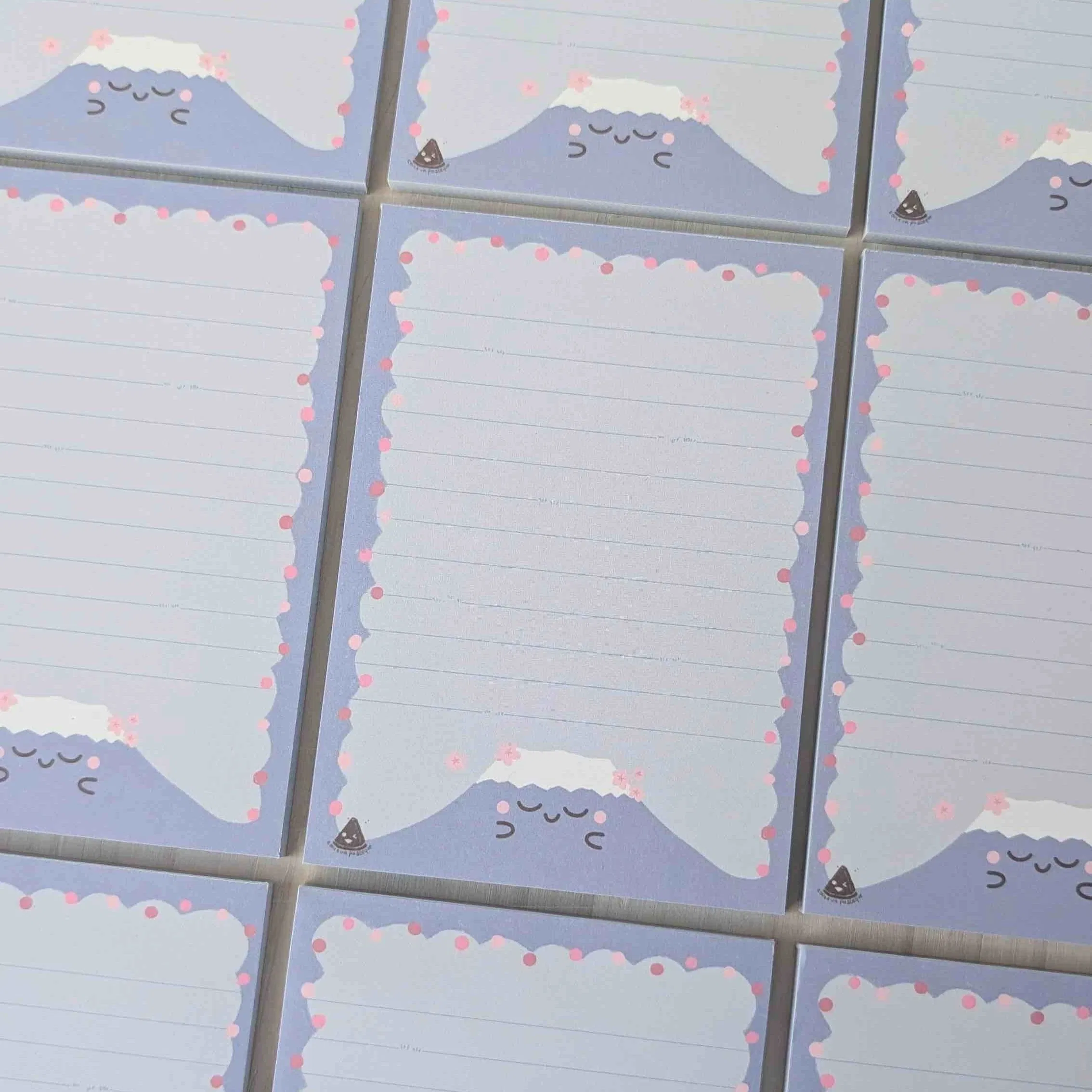 Bloc-notes bleu Happy Fuji
