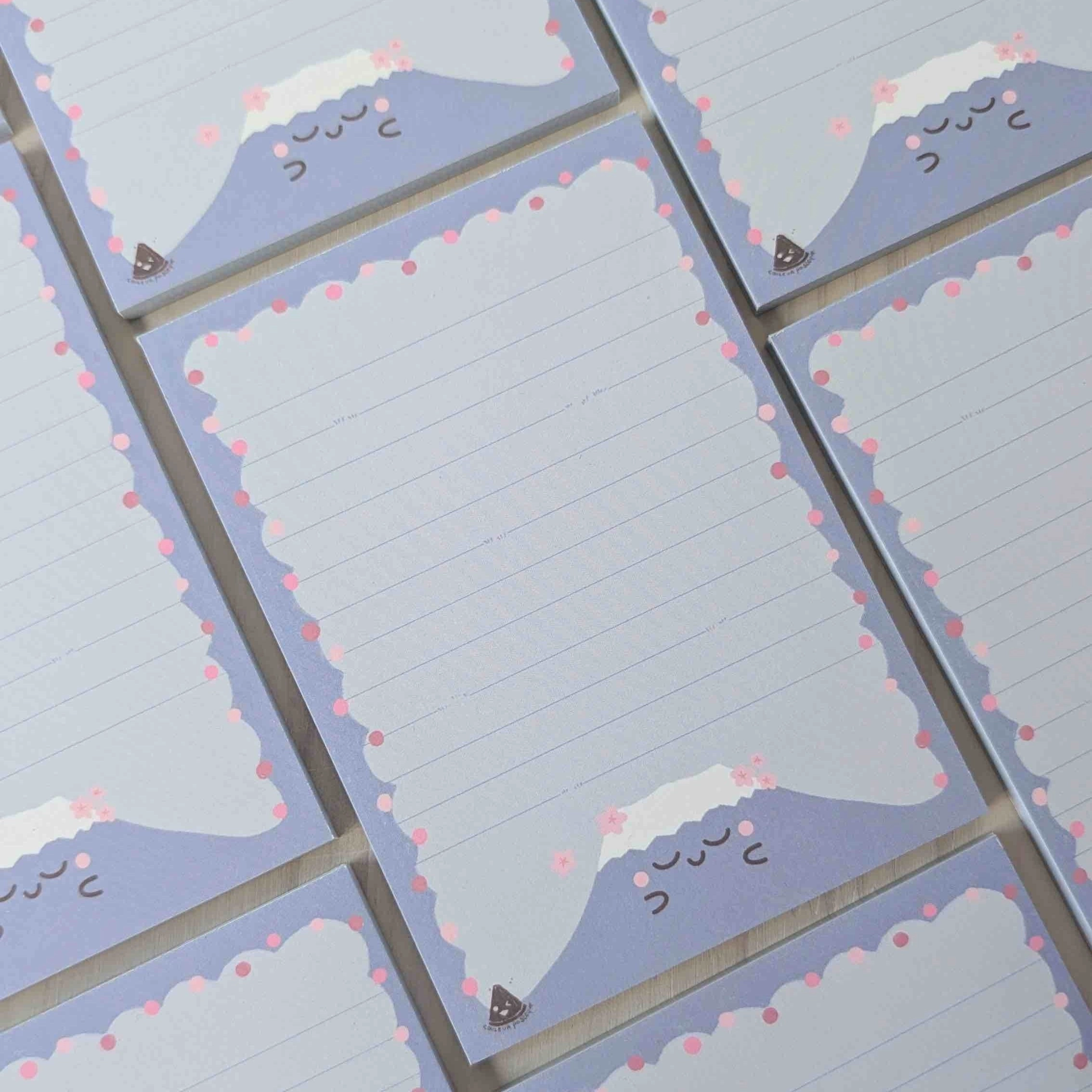 Bloc-notes bleu Happy Fuji
