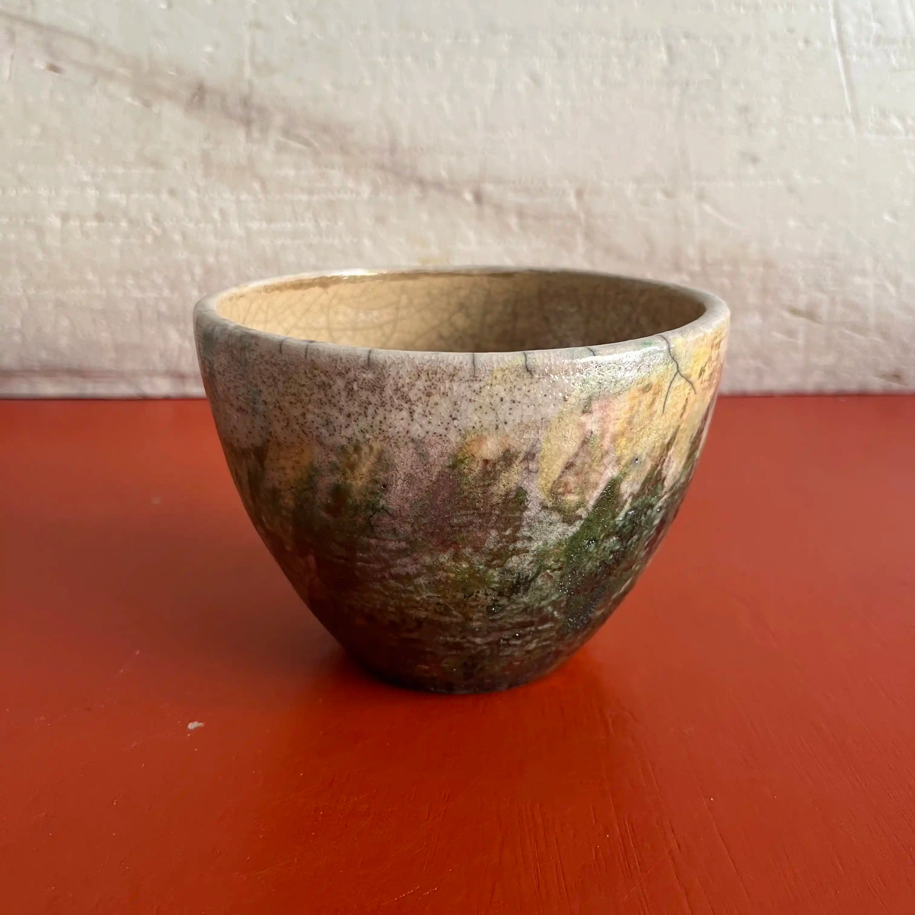 Bol raku en grès chamotté