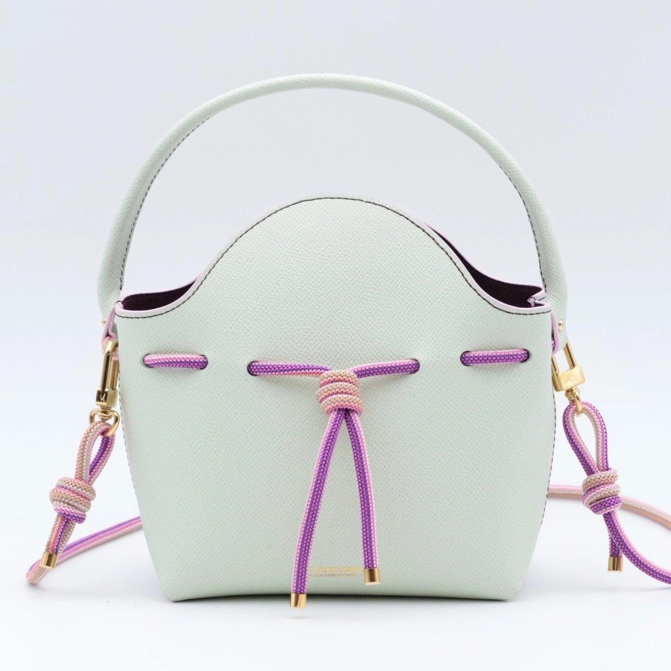 Mini Sac Seau Cuir - MINI BUCKET - Mint