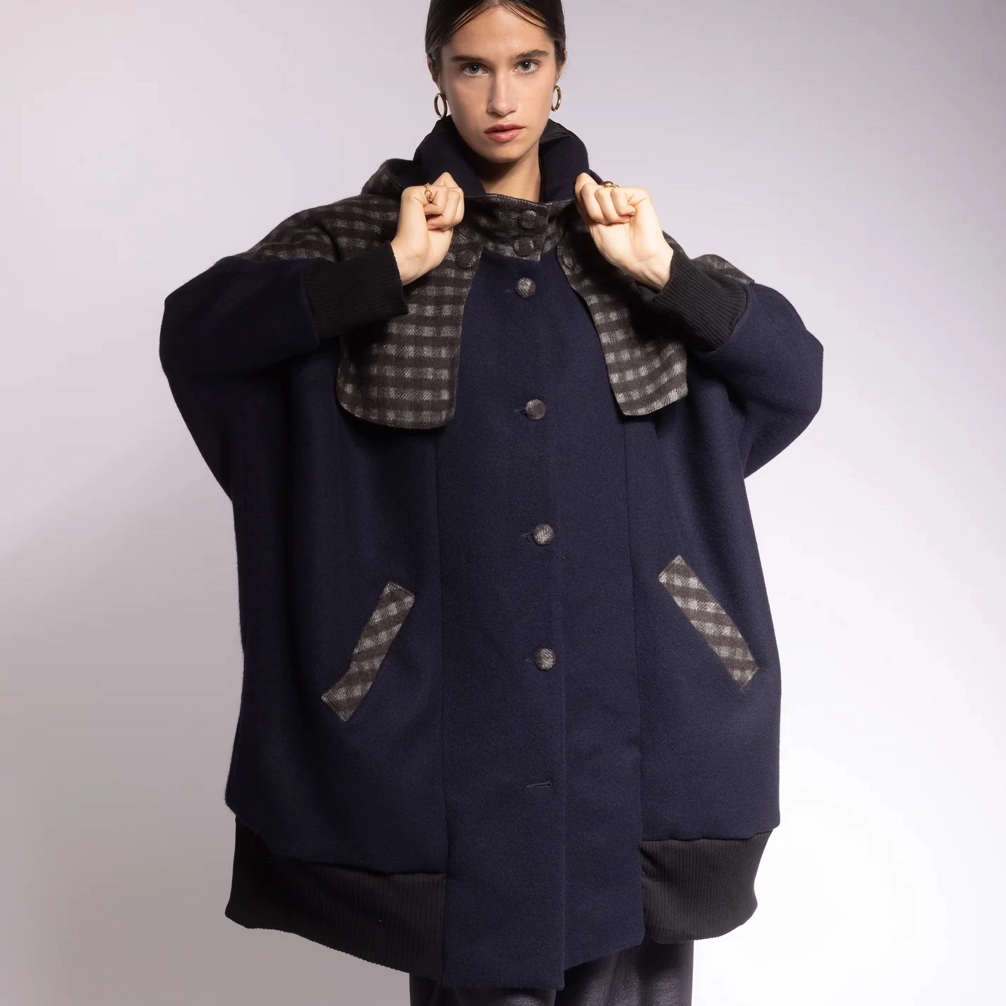 Hooded Coat With Cape