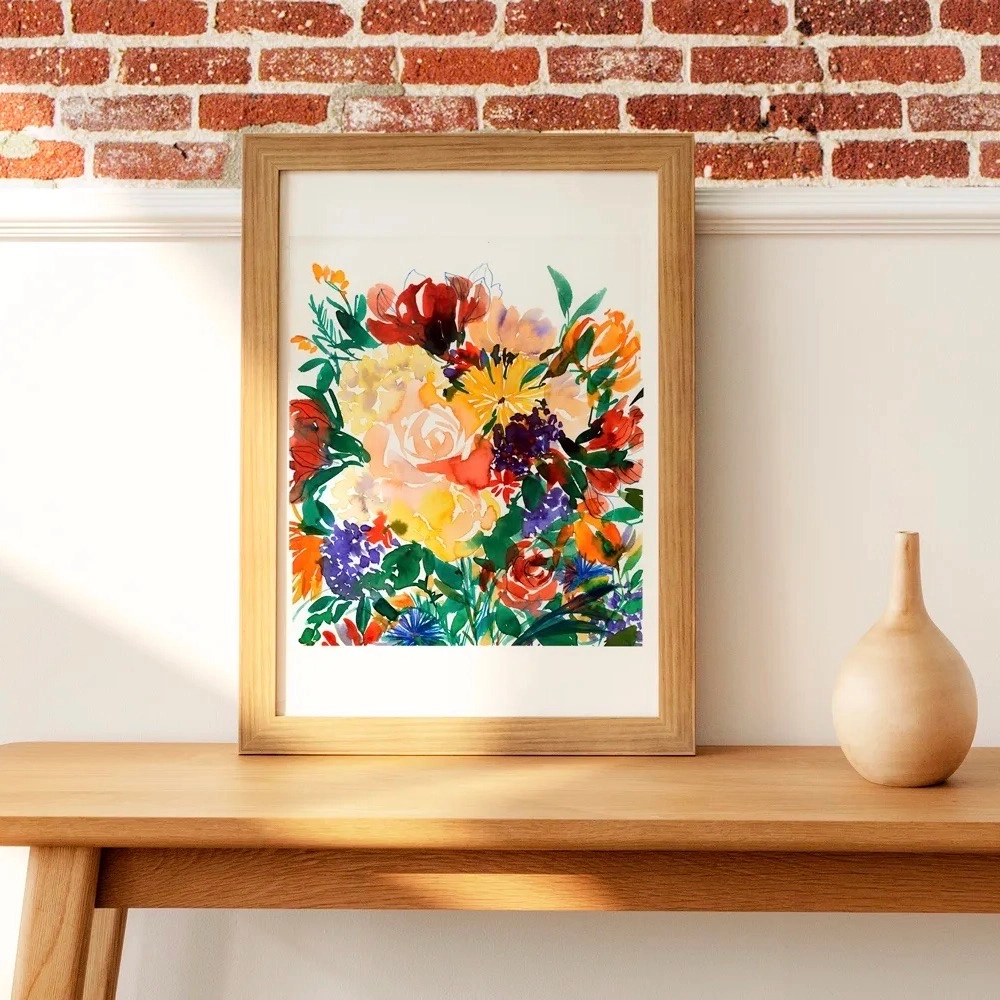 Illustration fait main à l’encre aux pinceaux, sur papier aquarelle 300g, format 24×28 cm.
Vendue non encadrée