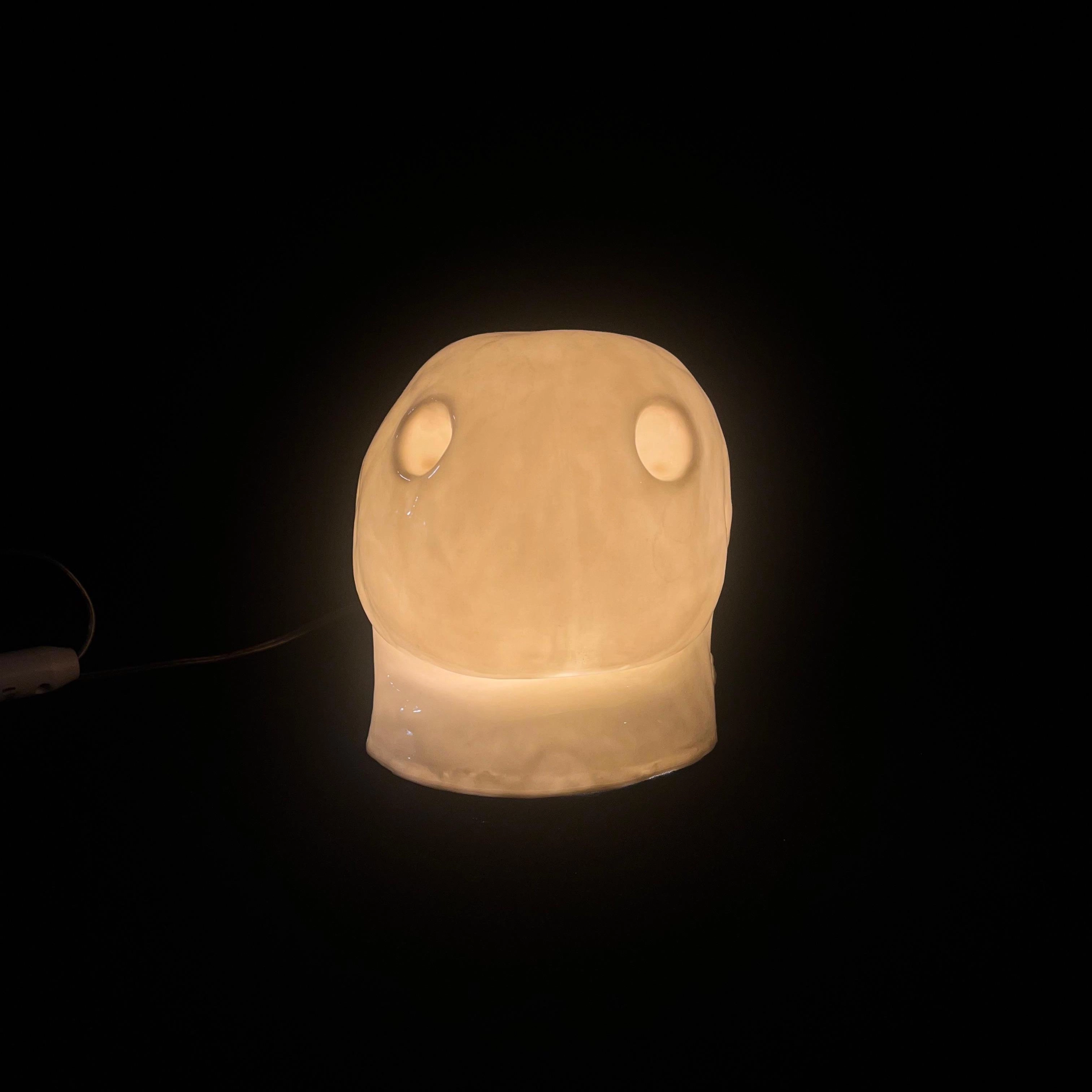Lampe, porcelaine émaillée, leds, interrupteur