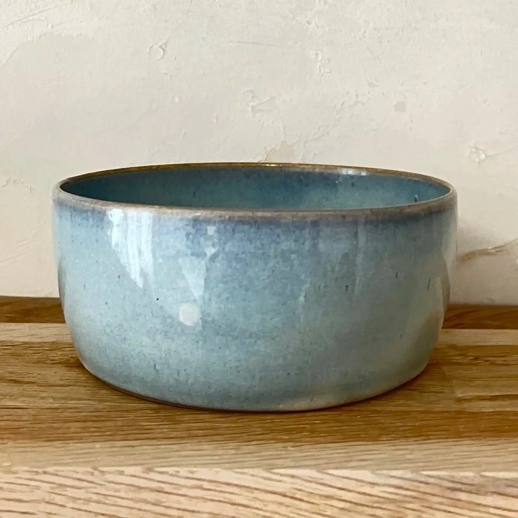 Bot en grés avec superposition d'émaux