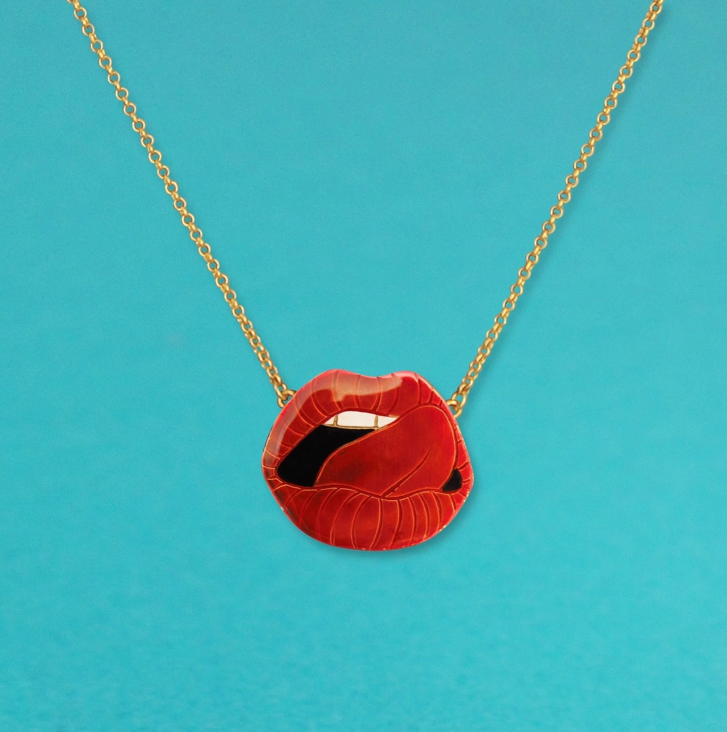 Collier Lick It Rouge