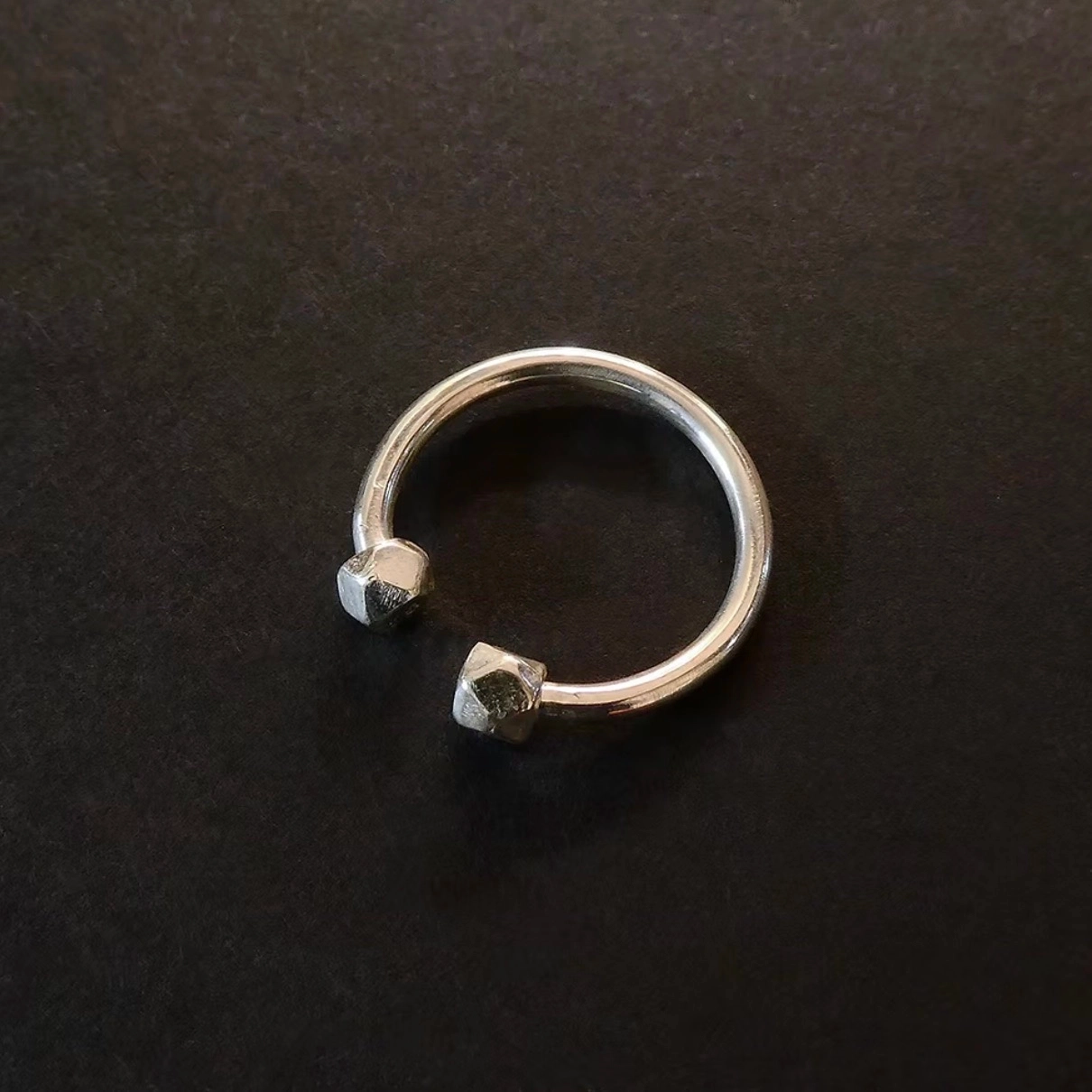 Bague élément "Quartz" argent