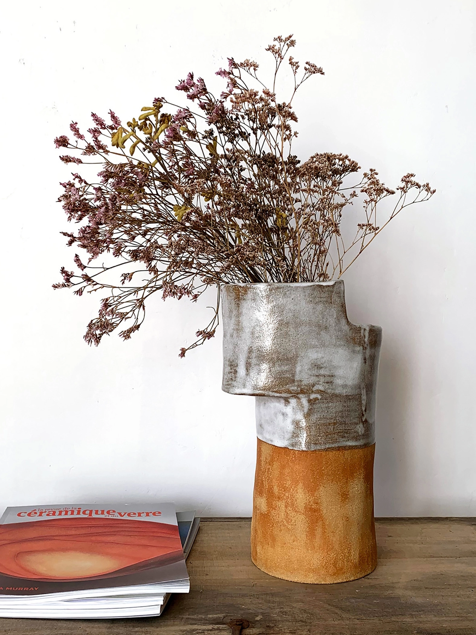 Vase émaillé à la main, 33x19.5x15cm