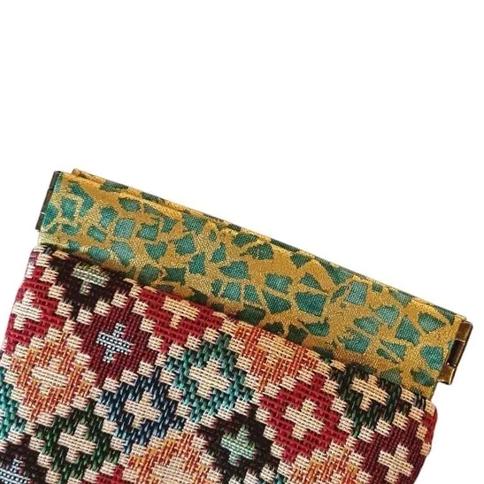 Porte-monnaie Clic clac/ Porte monnaie à cliquet original/ Porte monnaie tapisserie et tissu designer