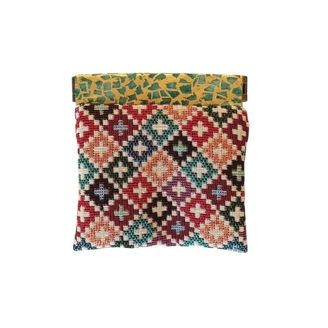 Porte-monnaie Clic clac/ Porte monnaie à cliquet original/ Porte monnaie tapisserie et tissu designer