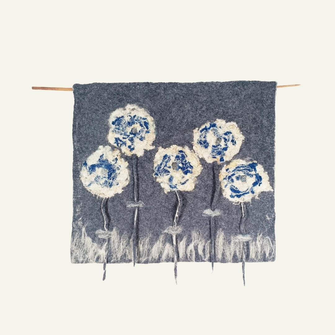 Atelier Lanzetta,Tenture murale rectangle 5 fleurs