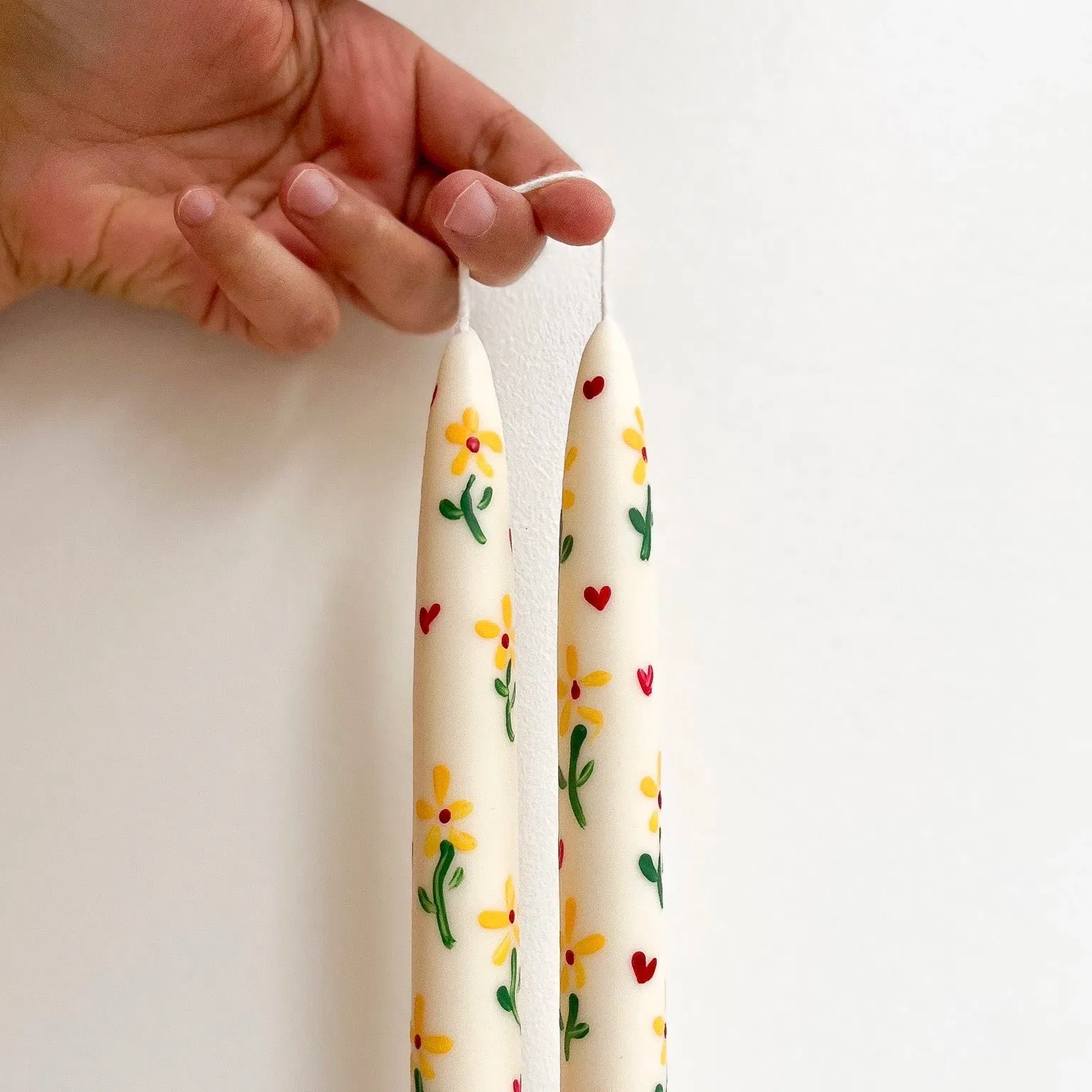 Bougie Chandelle Naturelle - Fleurs Jaunes