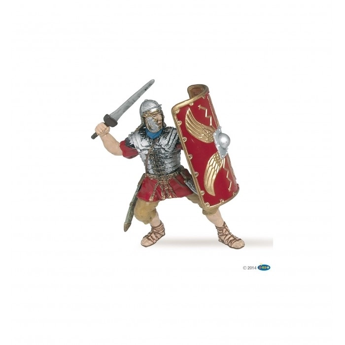 Muni de son glaive et de son bouclier, le légionnaire romain fait partie d'une «centurie» (60 à 100 hommes), d'une «manipule» (200 hommes maximum), d'une cohorte (environ 600 hommes) et d'une légion (environ 6000 hommes). Il est fier d'appartenir à la plus forte armée de son époque.