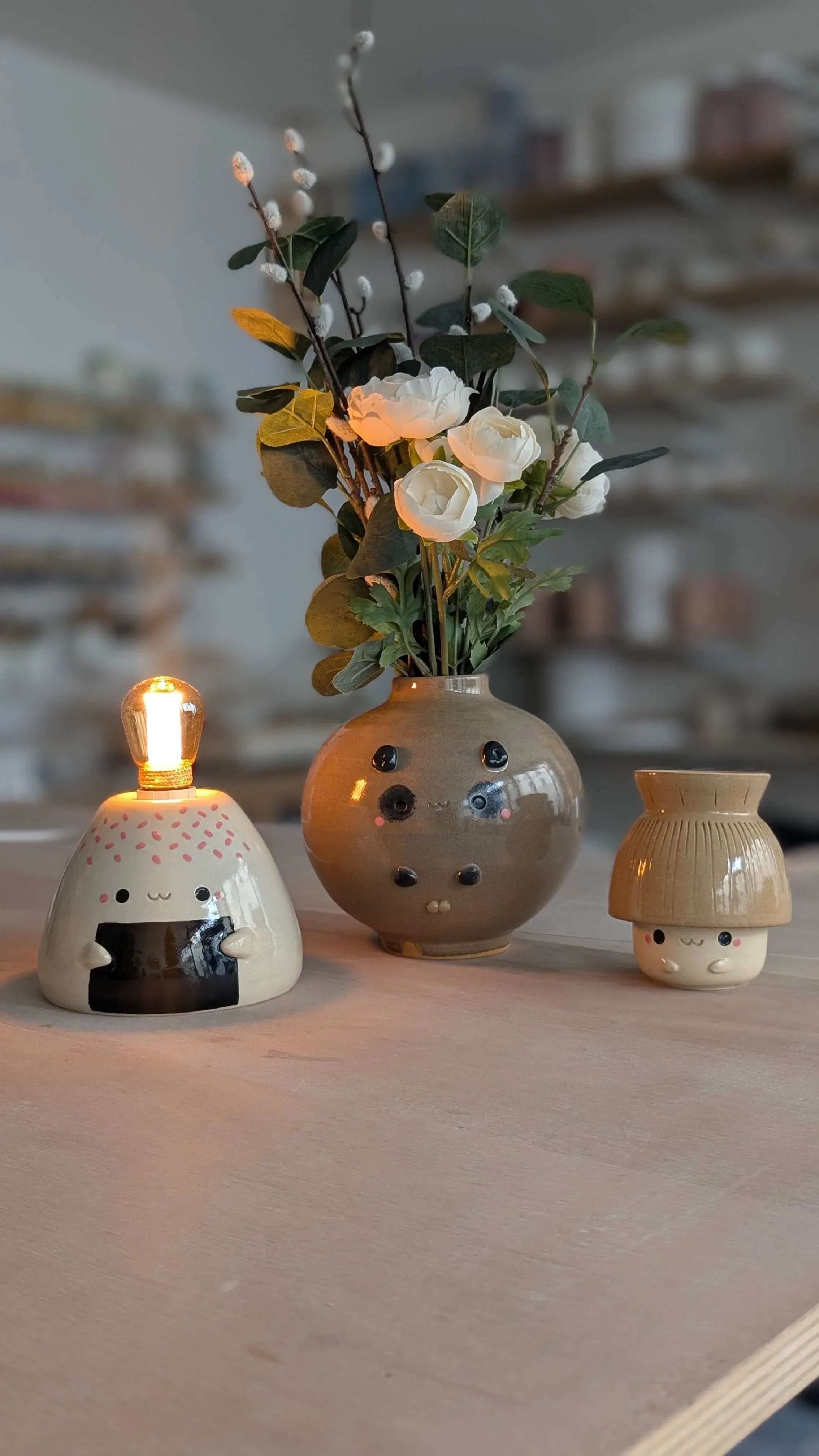 Vase Tanuki en céramique n°3