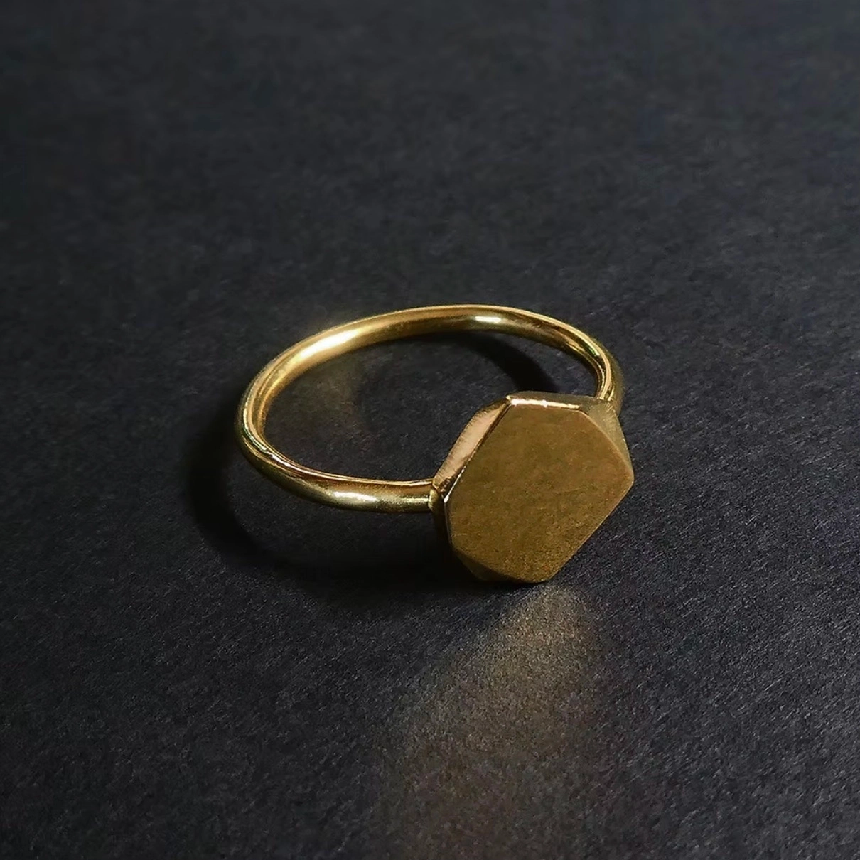 Bague petit galet "Quartz" vermeil