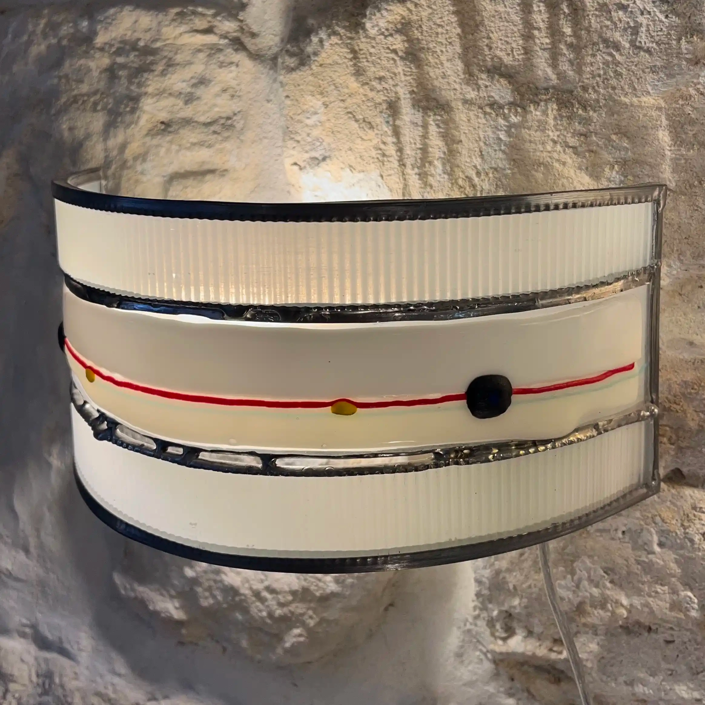 Applique en fusing thermoformée avec techniques Tiffany et plomb