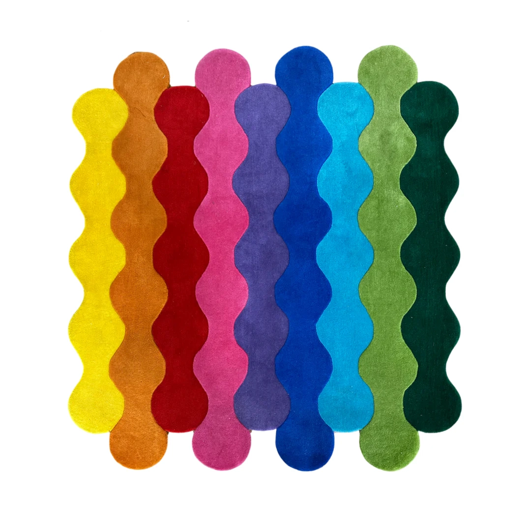 Tapis Olga petit format. Dimensions : 190/172 cm. Laine de nouvelle Zélande