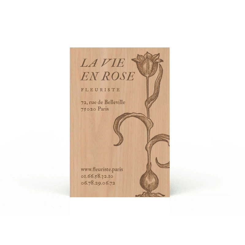 Carte de visite « Bois Massif » – Classique