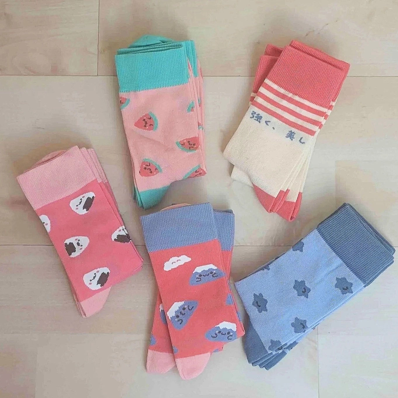 Chaussettes en coton Onigiri