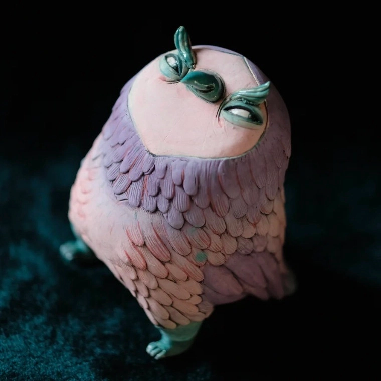 Sculpture céramique: Chouette