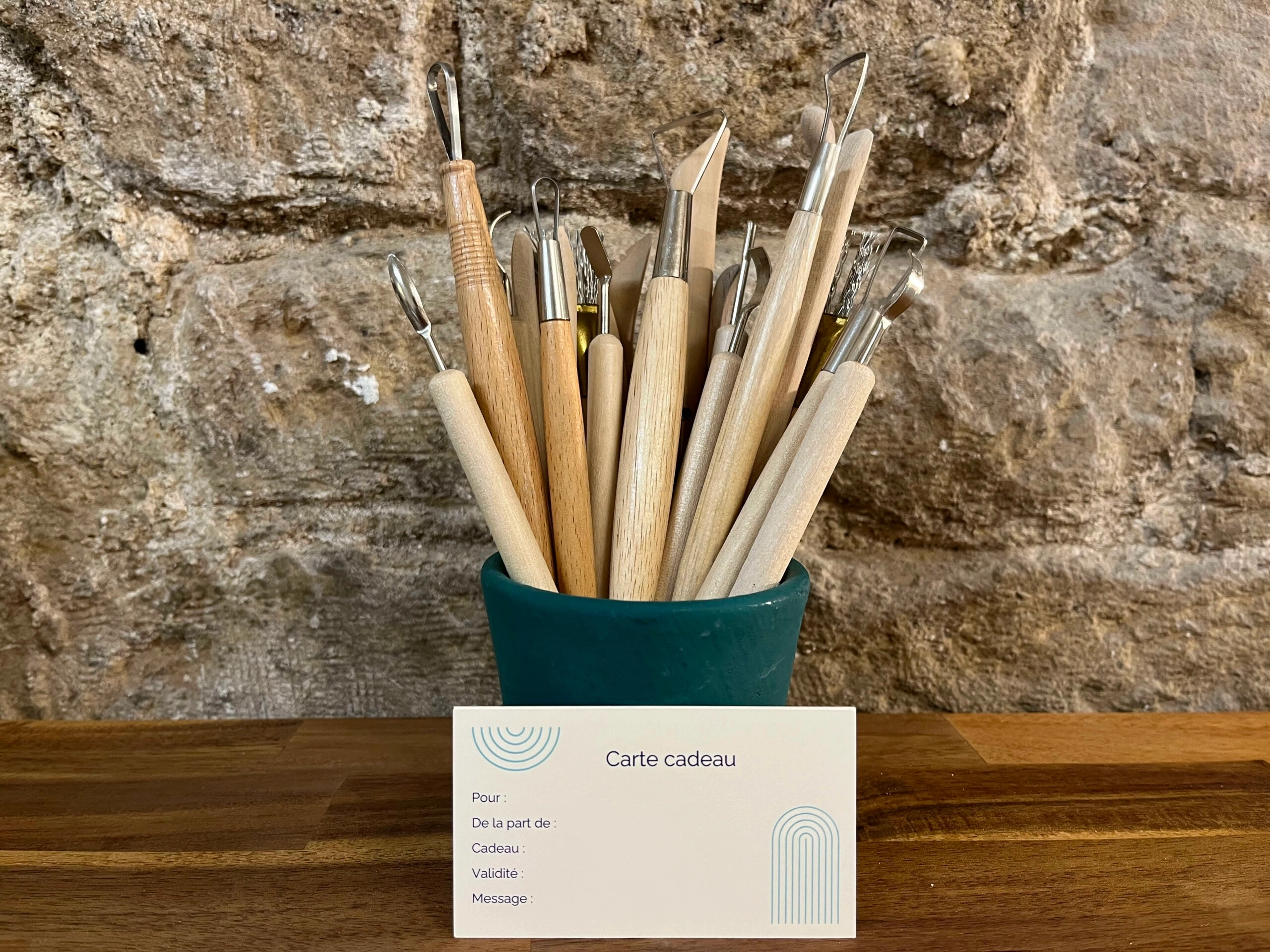 Carte cadeau cours céramique