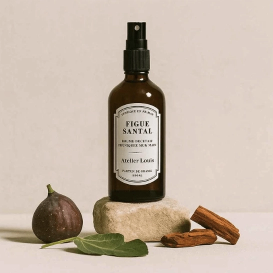 Brume d'intérieur bio, parfumée à la figue et au santal
