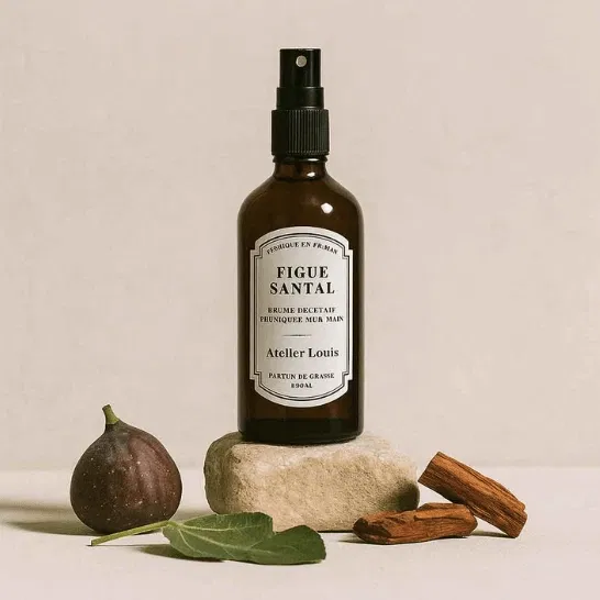 Brume d'intérieur bio, parfumée à la figue et au santal