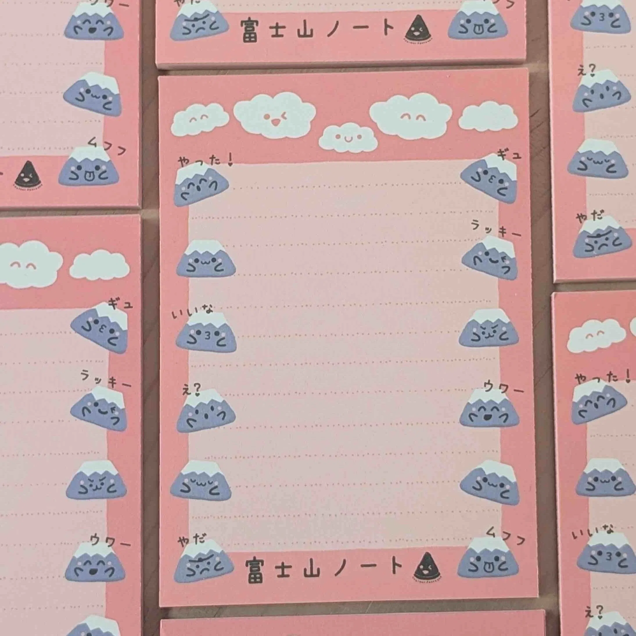 Bloc-notes rose pasteque Les visages de Fuji-san